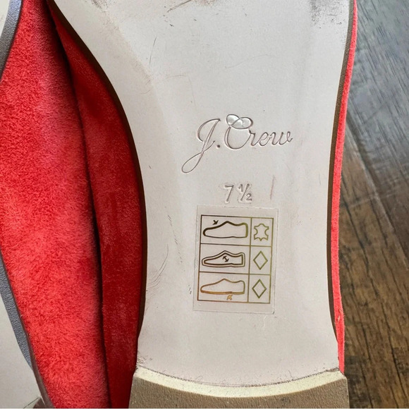 J.Crew Smoking Suede Slippers Reddish Orange Flats size 7 1/2 - Picture 9 of 11